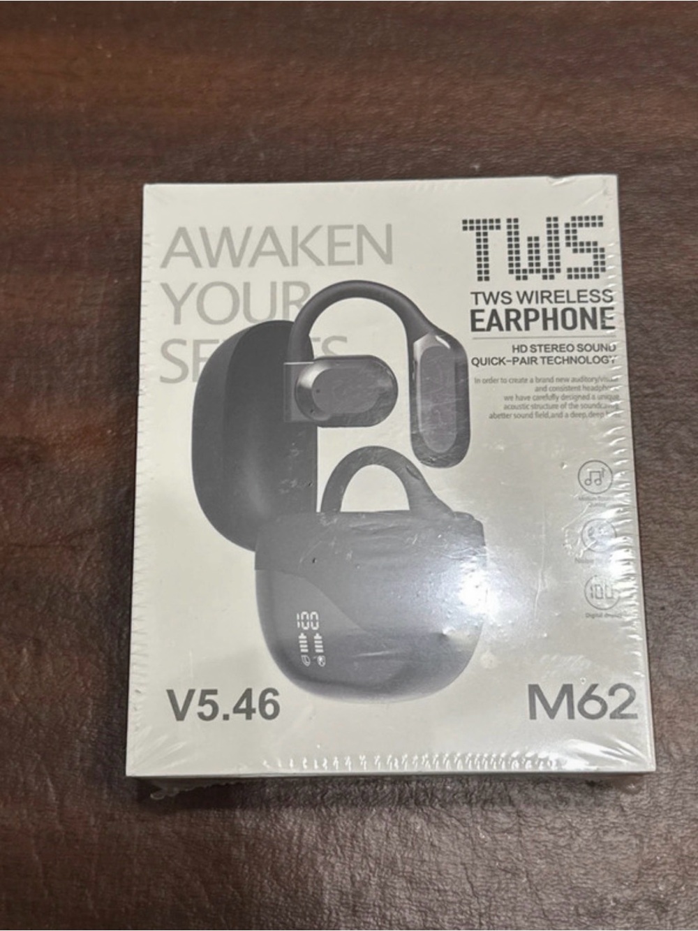 M62 V5.46 Wireless Over-Ear Headphones - Black